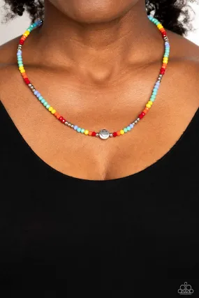 Paparazzi Beaming Bling Multi Color Beads Necklace