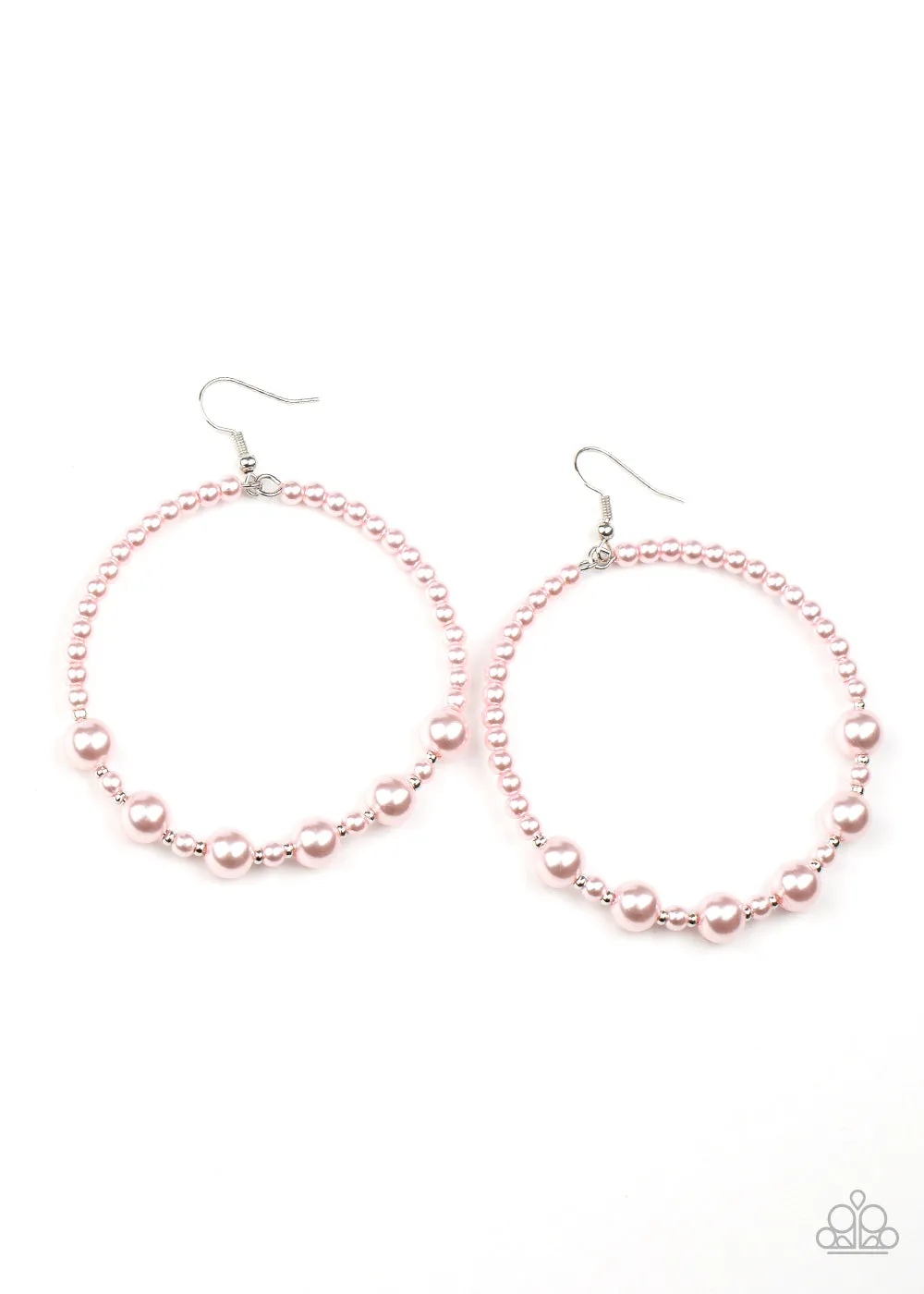 Paparazzi Boss Posh - Pink Pearl Earrings