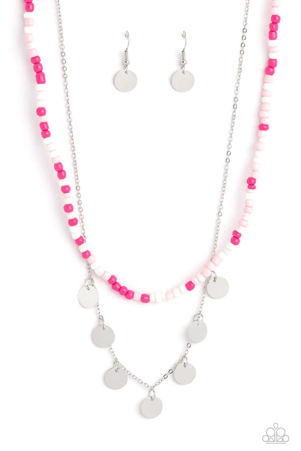 Paparazzi Comet Candy - Pink Necklace