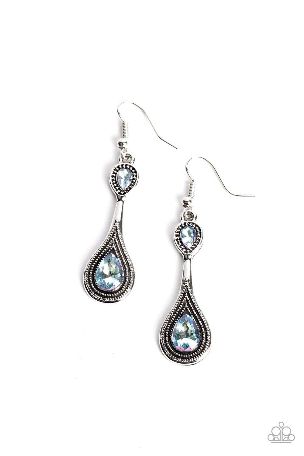 Paparazzi Dazzling Droplets - Blue Earrings