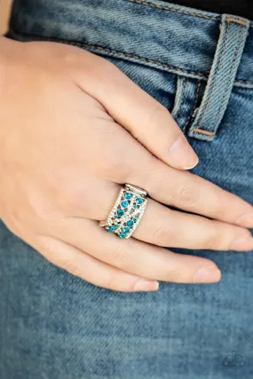 Paparazzi Elegant Effervescence - Blue Rhinestone Ring