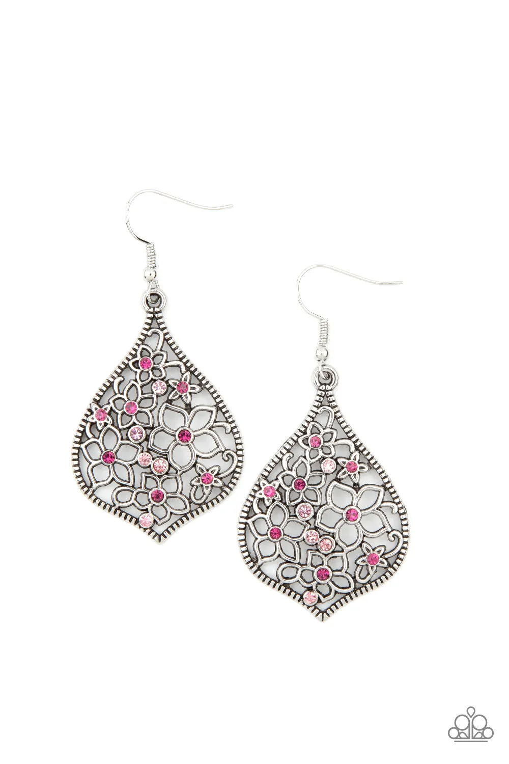 Paparazzi Full Out Florals - Pink Earring