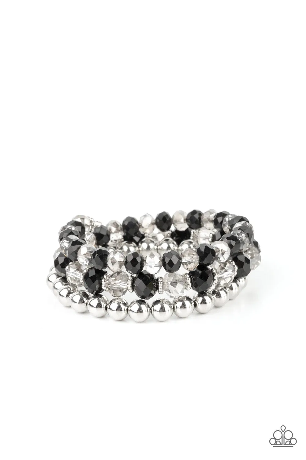 Paparazzi Gimme Gimme - Black Coiled Wire Bracelet