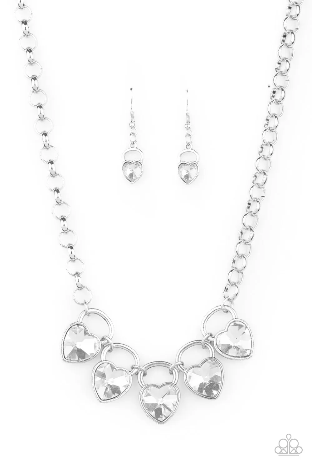 Paparazzi HEART On Your Heels Necklace Life of the Party Exclusive