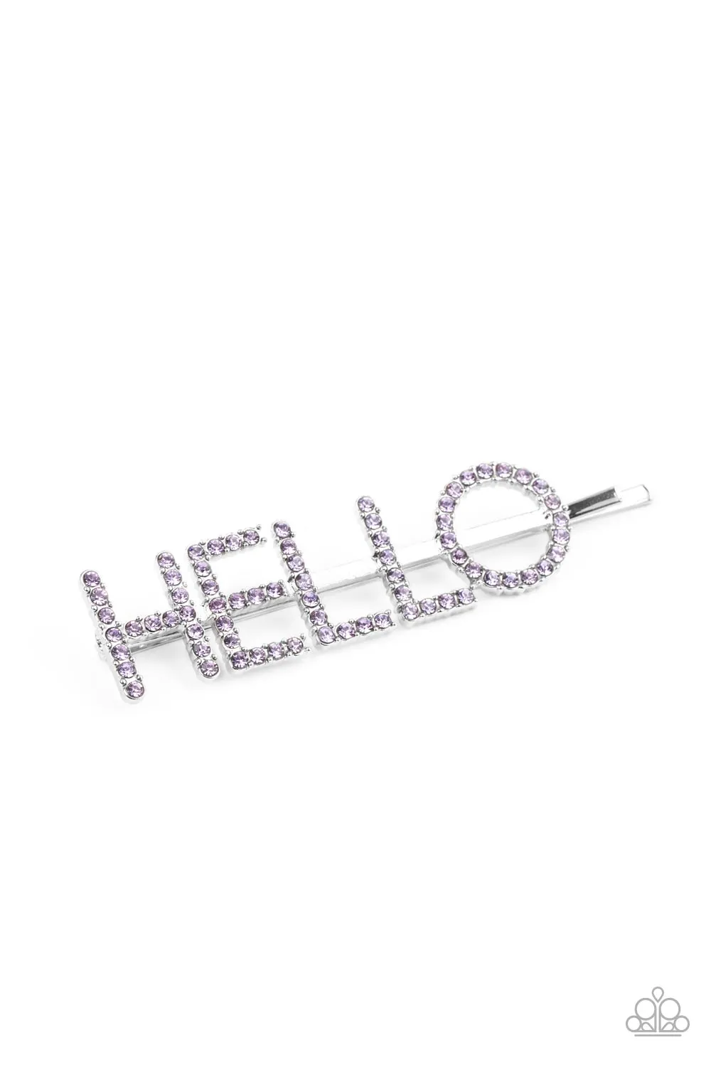 Paparazzi Hello There - Purple Bobby Pin Hair Clip