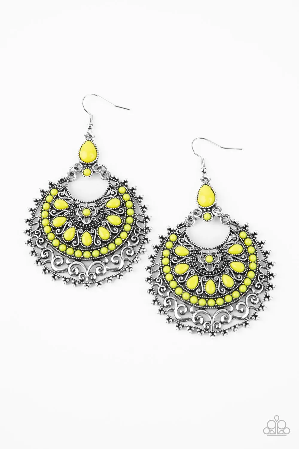 Paparazzi Laguna Leisure - Yellow Earrings