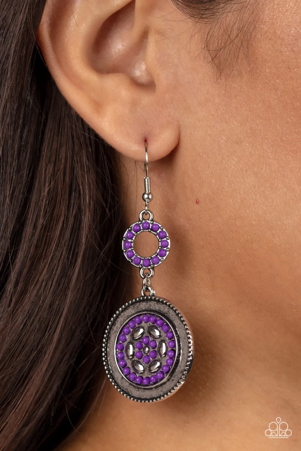 Paparazzi Meadow Mantra - Purple Earrings