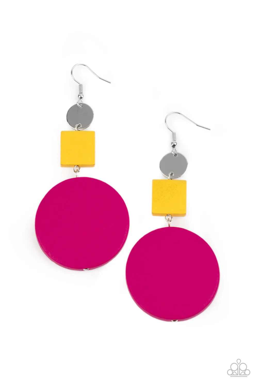 Paparazzi Modern Materials - Multi Wooden Earring