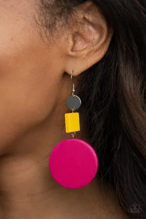 Paparazzi Modern Materials - Multi Wooden Earring