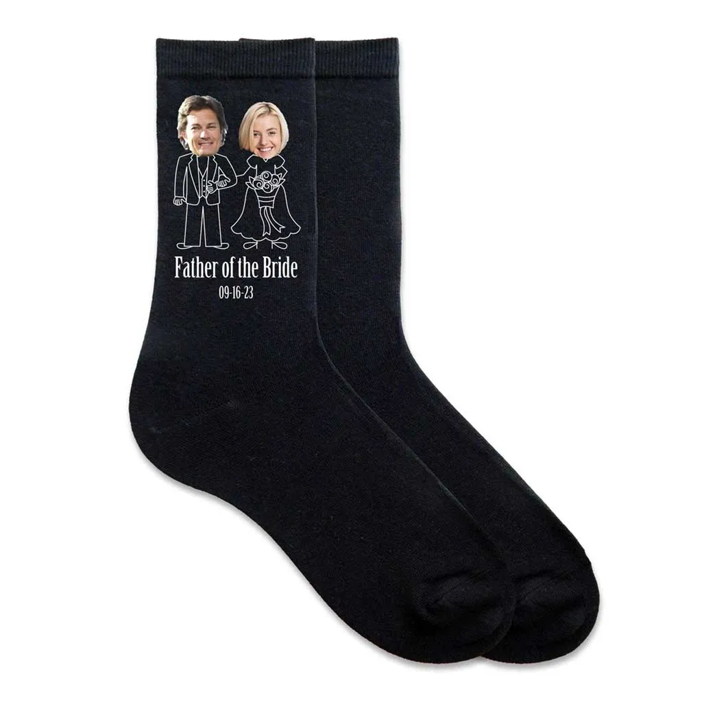 Personalized Father Of The Bride Socks with Photos