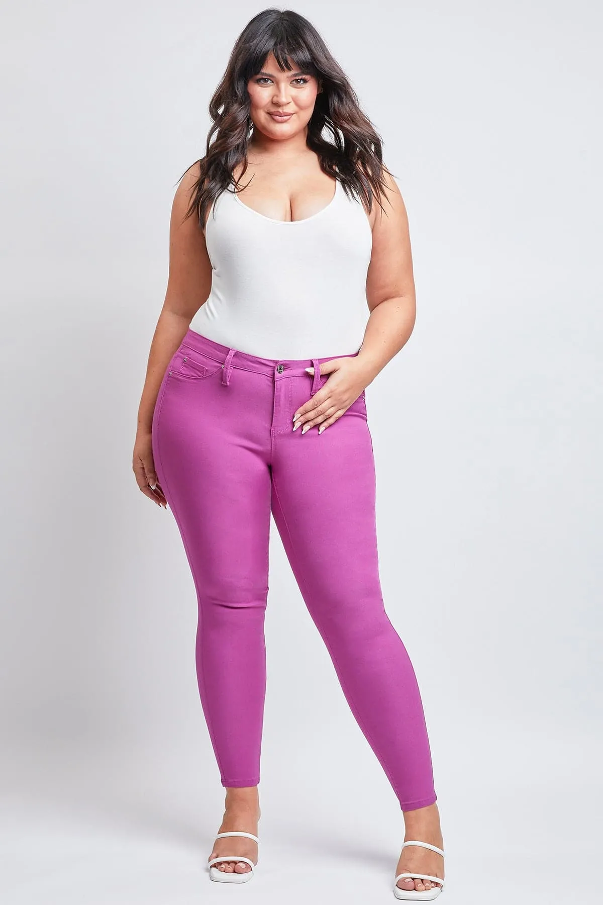 Plus Size Women's Hyperstretch  Forever Color Pants - Bright