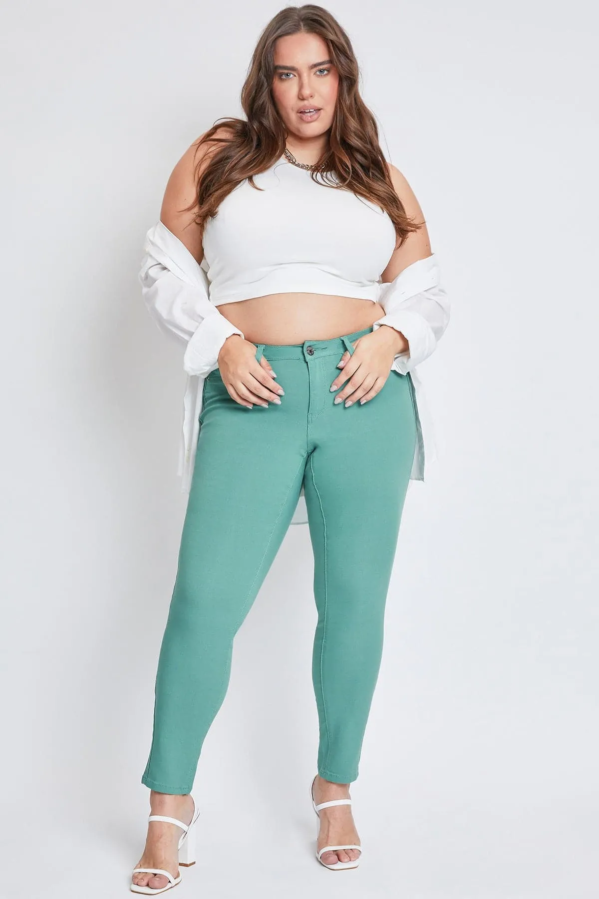 Plus Size Women's Hyperstretch  Forever Color Pants - Bright