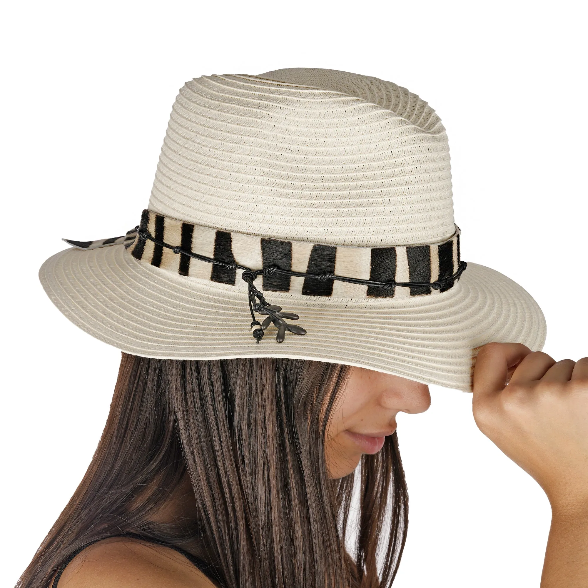 Safari Hat Natural Cellulose White