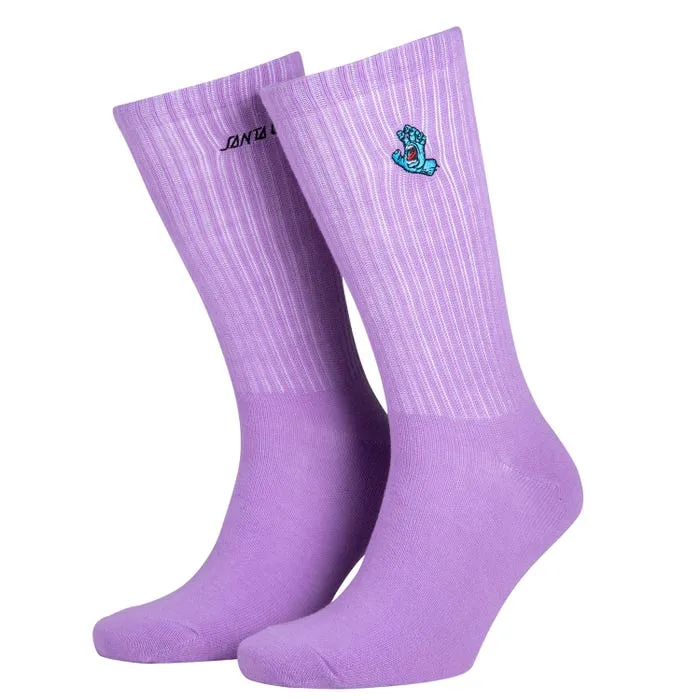 Santa Cruz leisure socks Screaming Mini Hand Socks SCA-SCK-0428 digital lavender