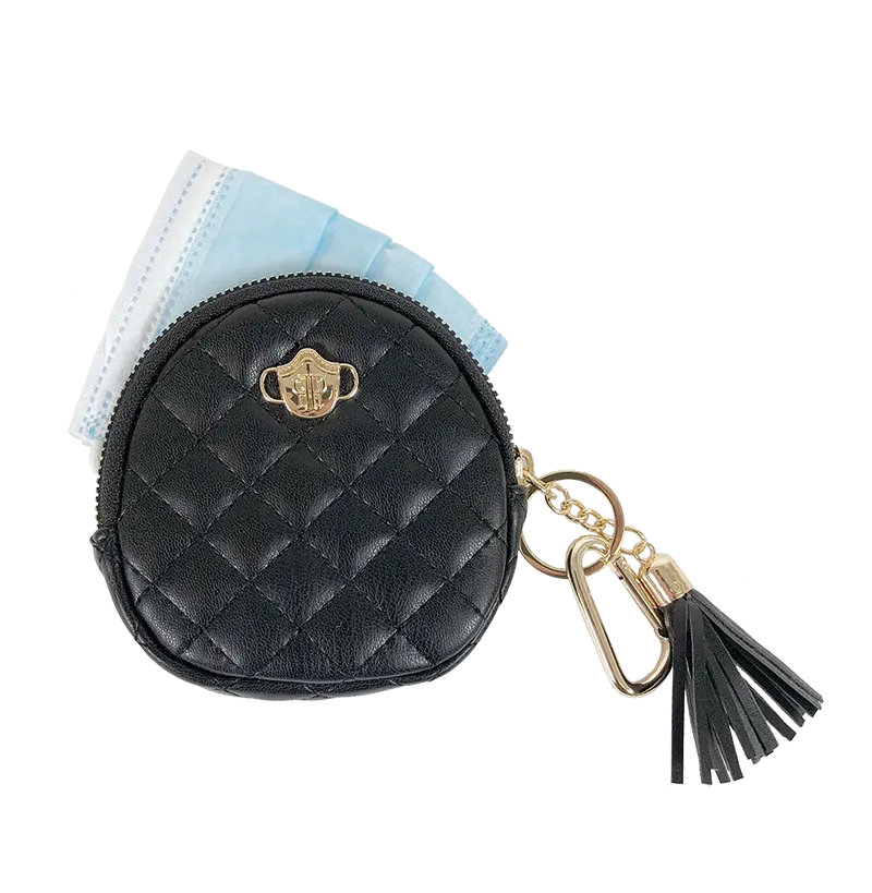 Small Accessories Holder - Black Quilted