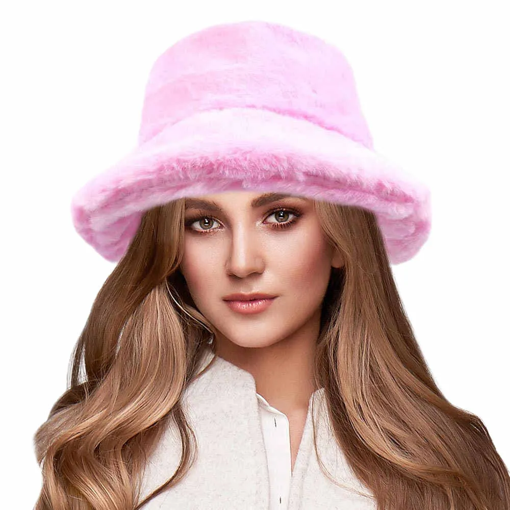 Soft Faux Fur Bucket Hat