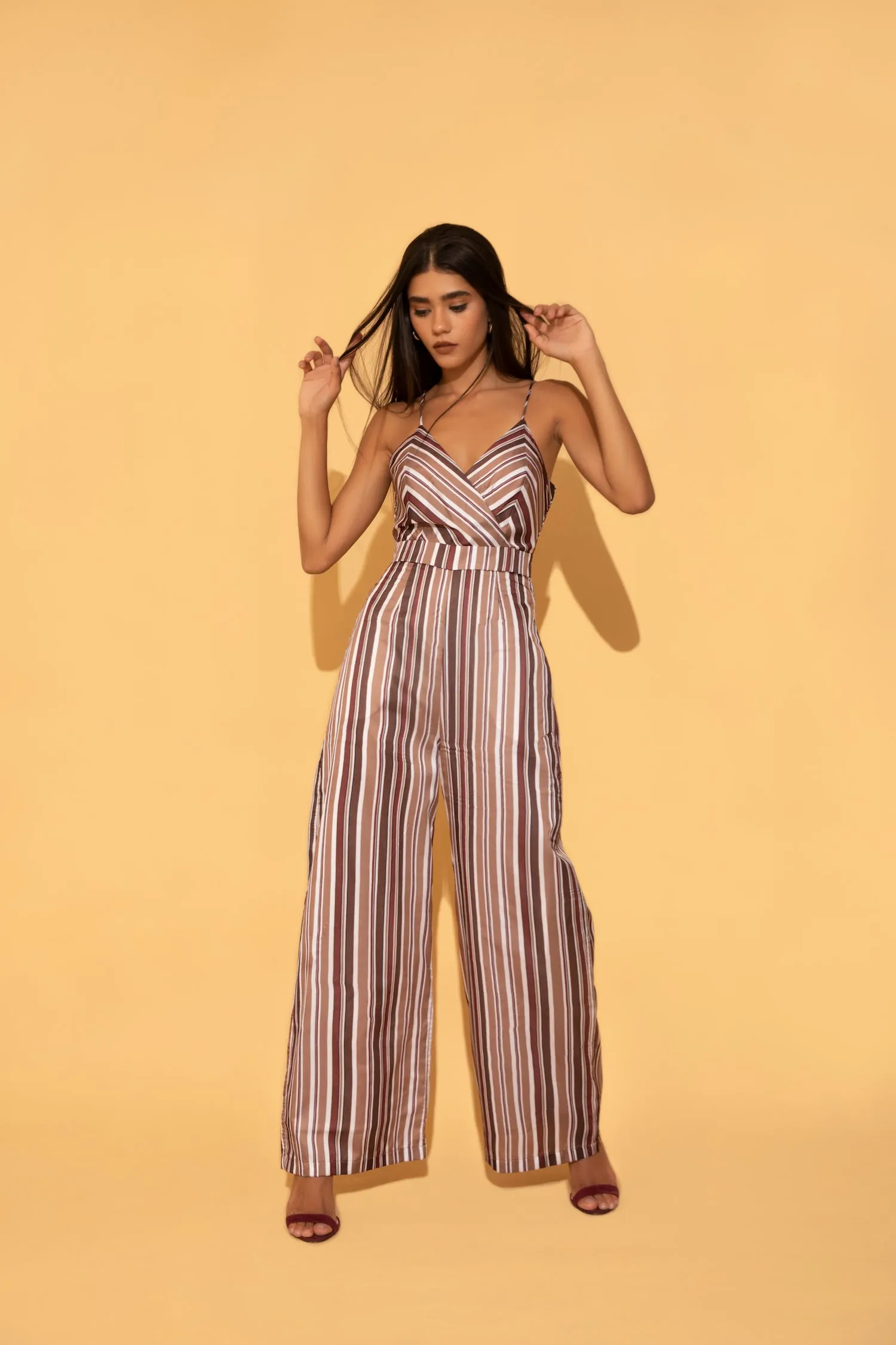 Striped Casual Jumpsuit