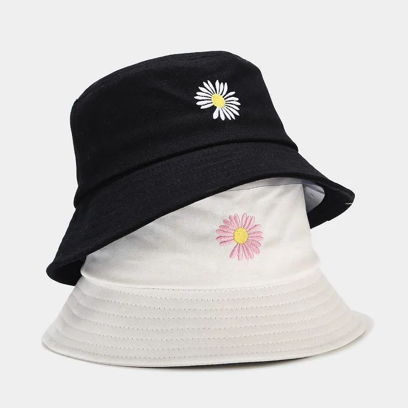 Summer Daisies Bucket Hat  Cotton Beach Sun Hats