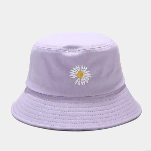 Summer Daisies Bucket Hat  Cotton Beach Sun Hats