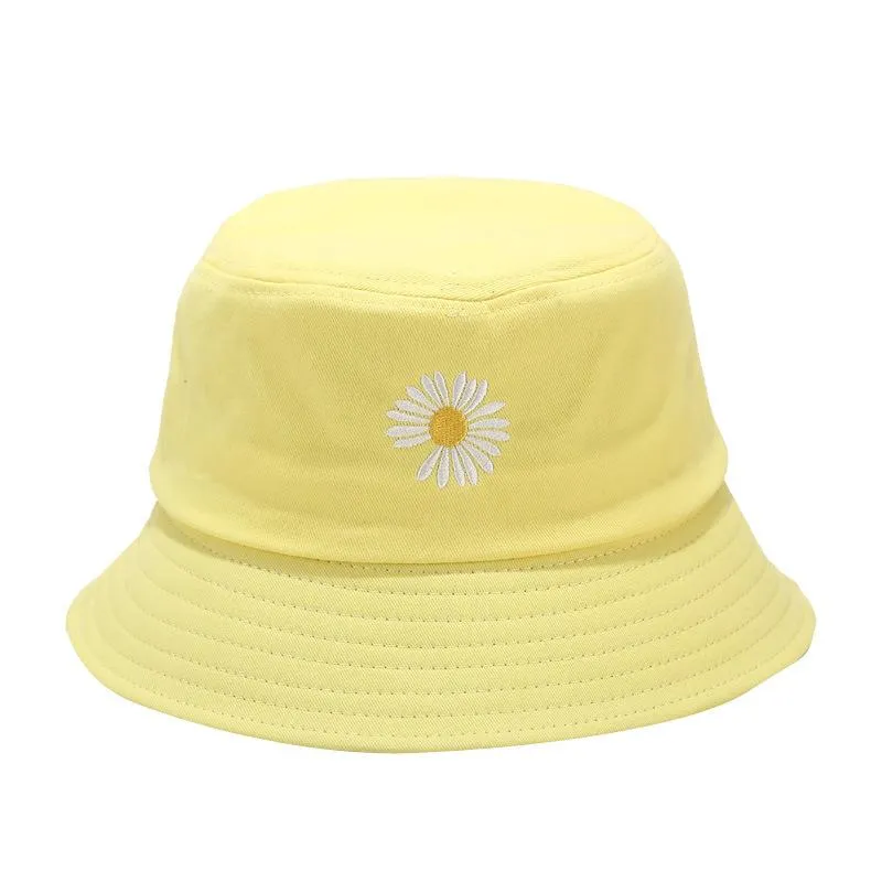 Summer Daisies Bucket Hat  Cotton Beach Sun Hats