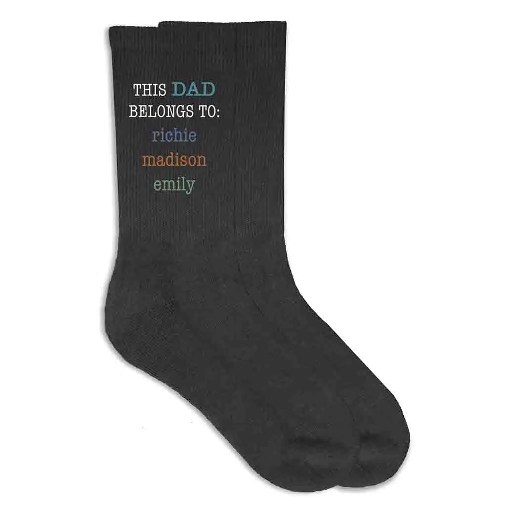 This Dad Belongs To Crew Socks, Designed with His Kids’ Names