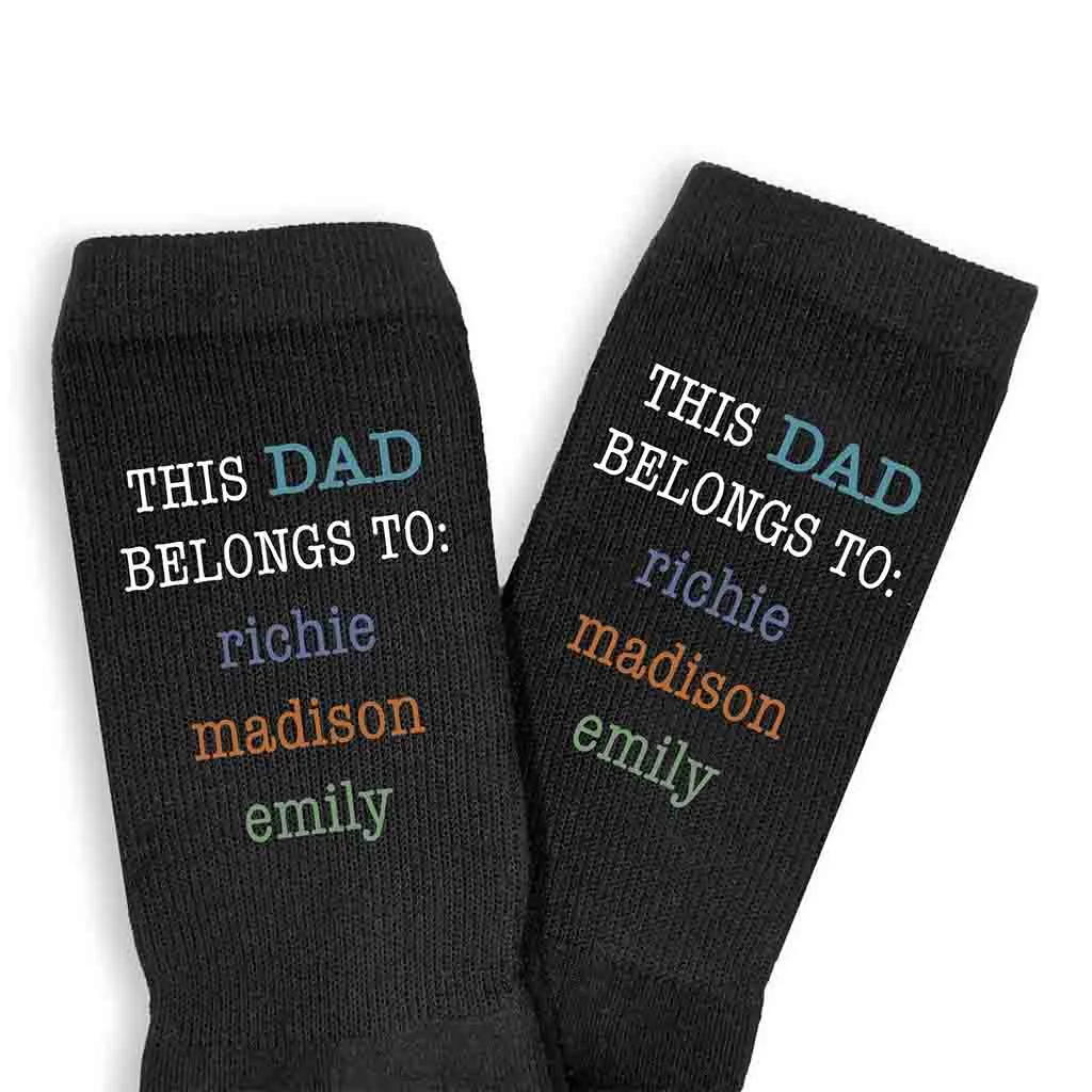 This Dad Belongs To Crew Socks, Designed with His Kids’ Names