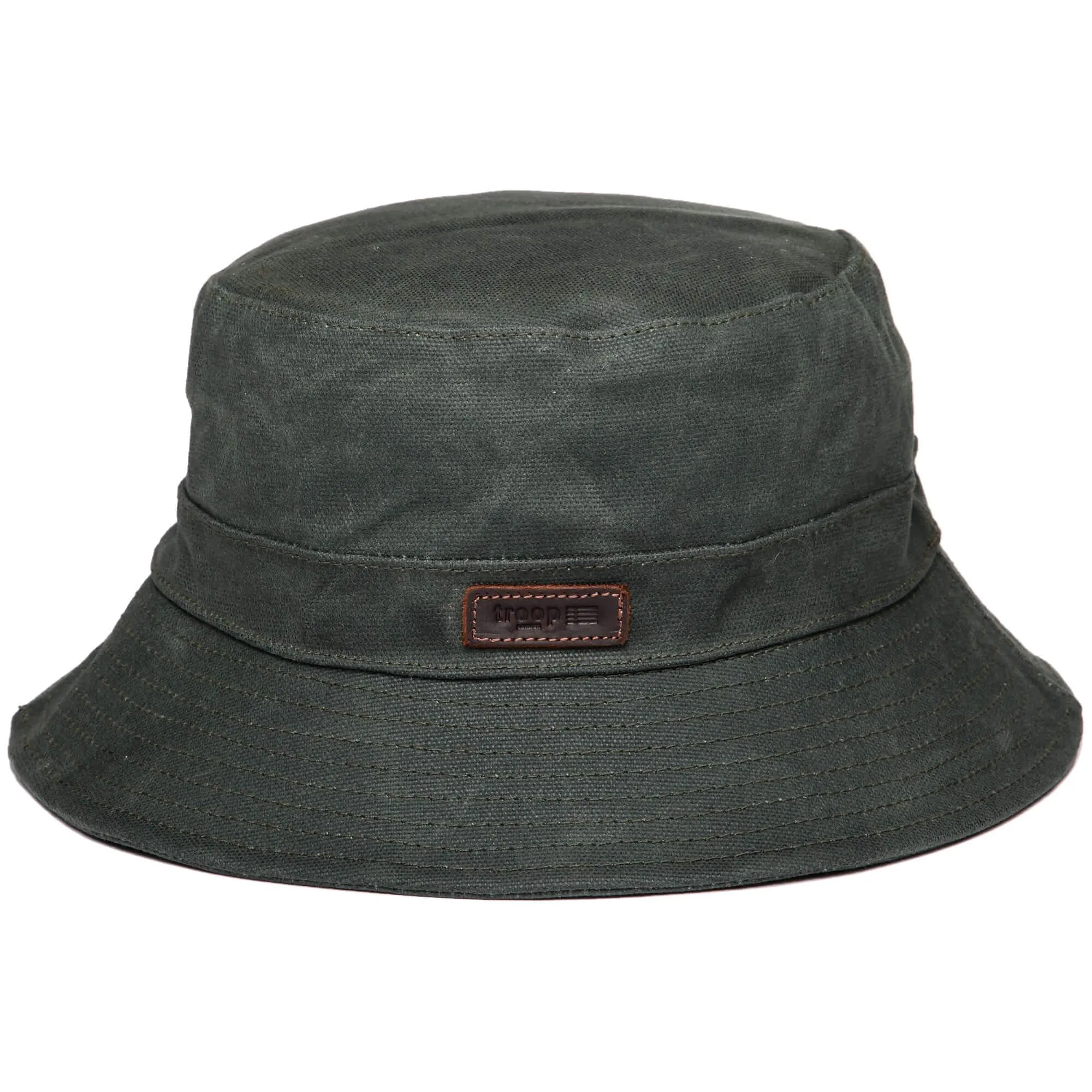 TRP0502 Troop London Accessories Waxed Canvas Fisherman Hat, Sun Hat, Outdoor Hat