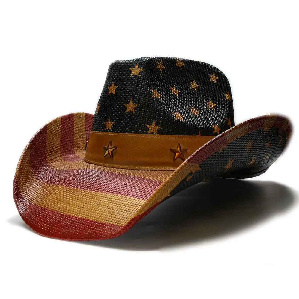 USA Flag design Cowboy sun hat