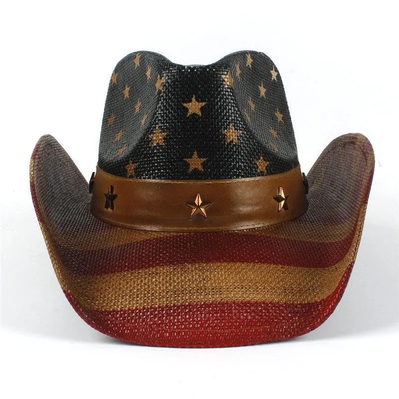 USA Flag design Cowboy sun hat