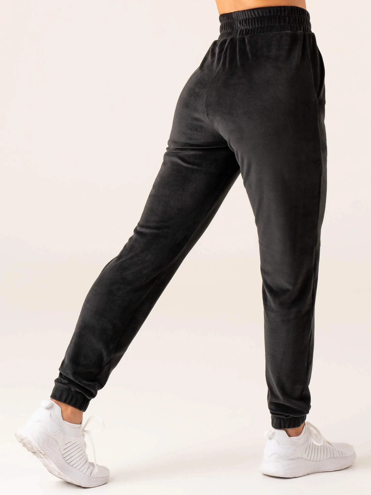 Velour Track Pant - Black all