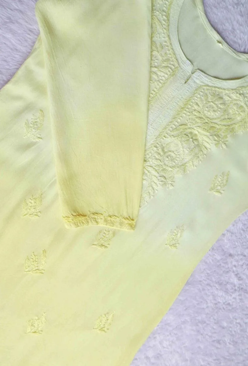 Vibha Ombre Chikankari Short Top