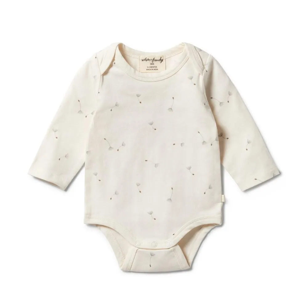 Wilson & Frenchy | Organic Envelope Baby Bodysuit - Floating Dandelions